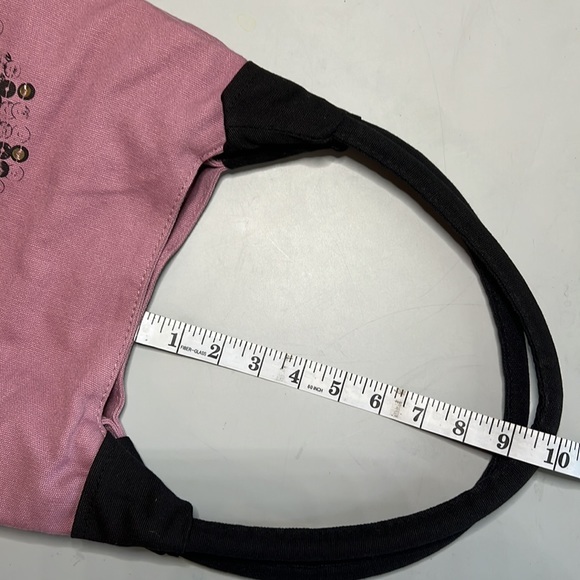 Roxy large mauve/pink tote bag with sequined heart design. - Picture 5 of 12